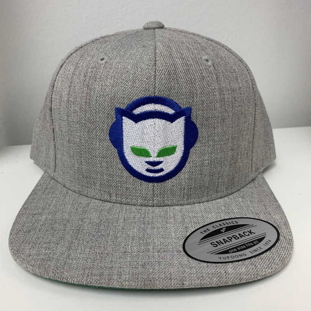 Napster Gray Hat Yupoong Snapback